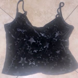 star print spaghetti strap crossover?